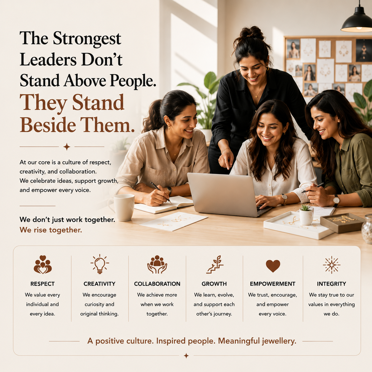 The Strongest Leaders Don't Stand Above People. They Stand Beside Them.