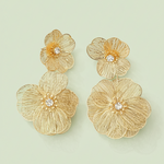 Golden Petal Drops Earrings
