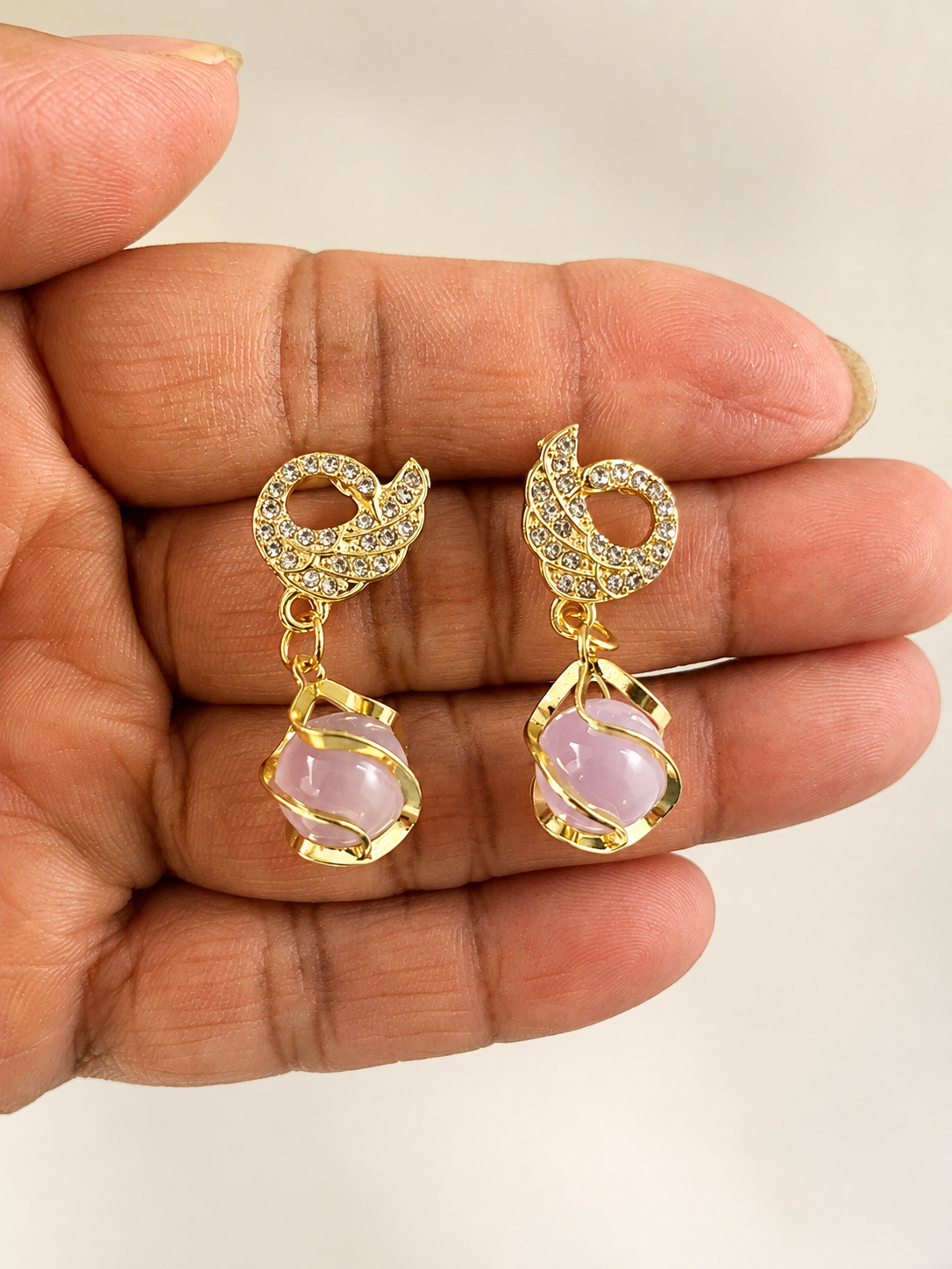 Aurielle Cream Crystal Earrings