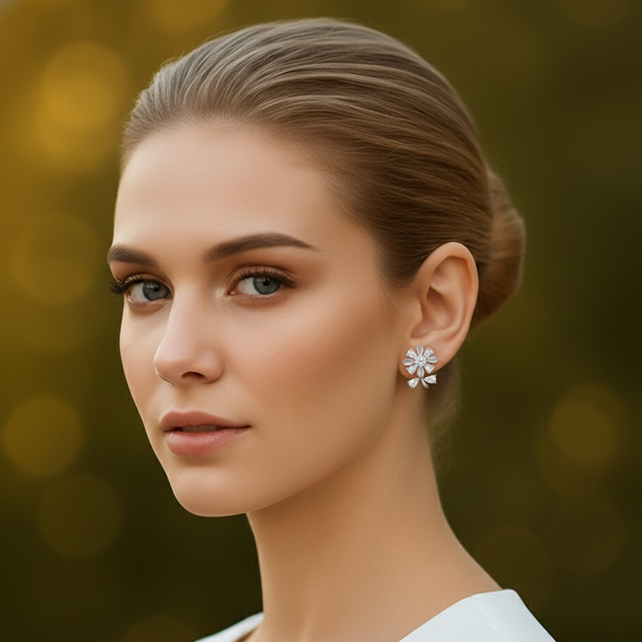 Blooming Wisdom Crystal Stud