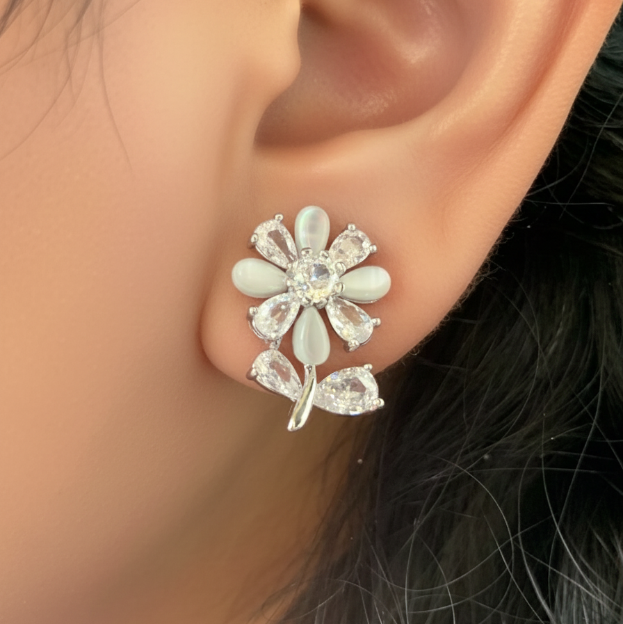 Blooming Wisdom Crystal Stud