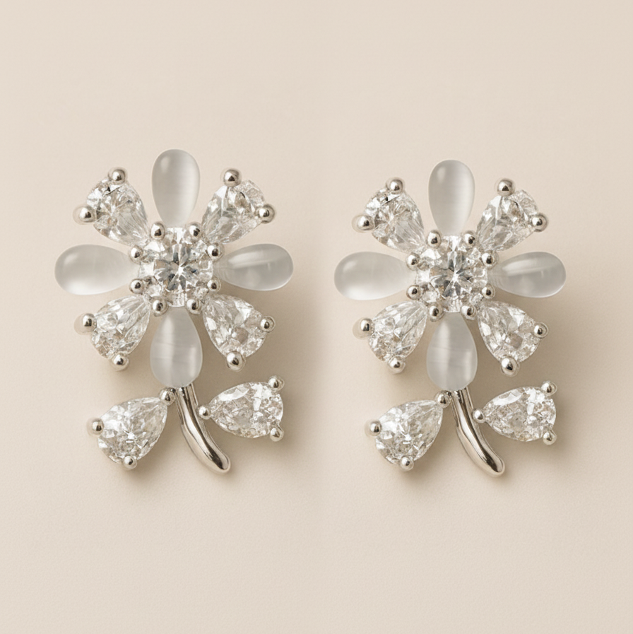 Blooming Wisdom Crystal Stud