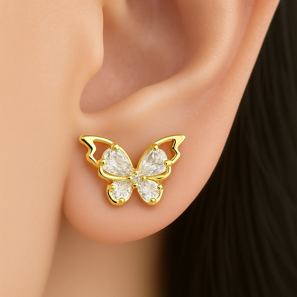 Butterfly Crystal Studs