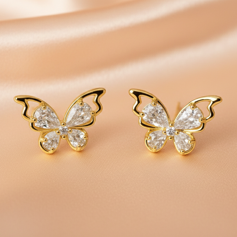 Butterfly Crystal Studs