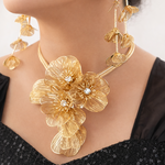 Golden Bloom Statement Set