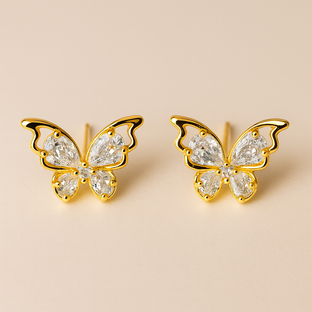 Butterfly Crystal Studs