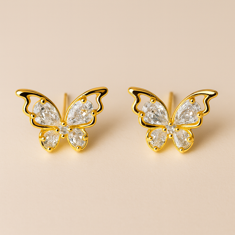 Butterfly Crystal Studs
