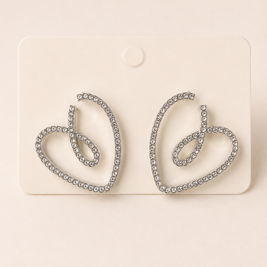 Eternal Spark Heart Hoops