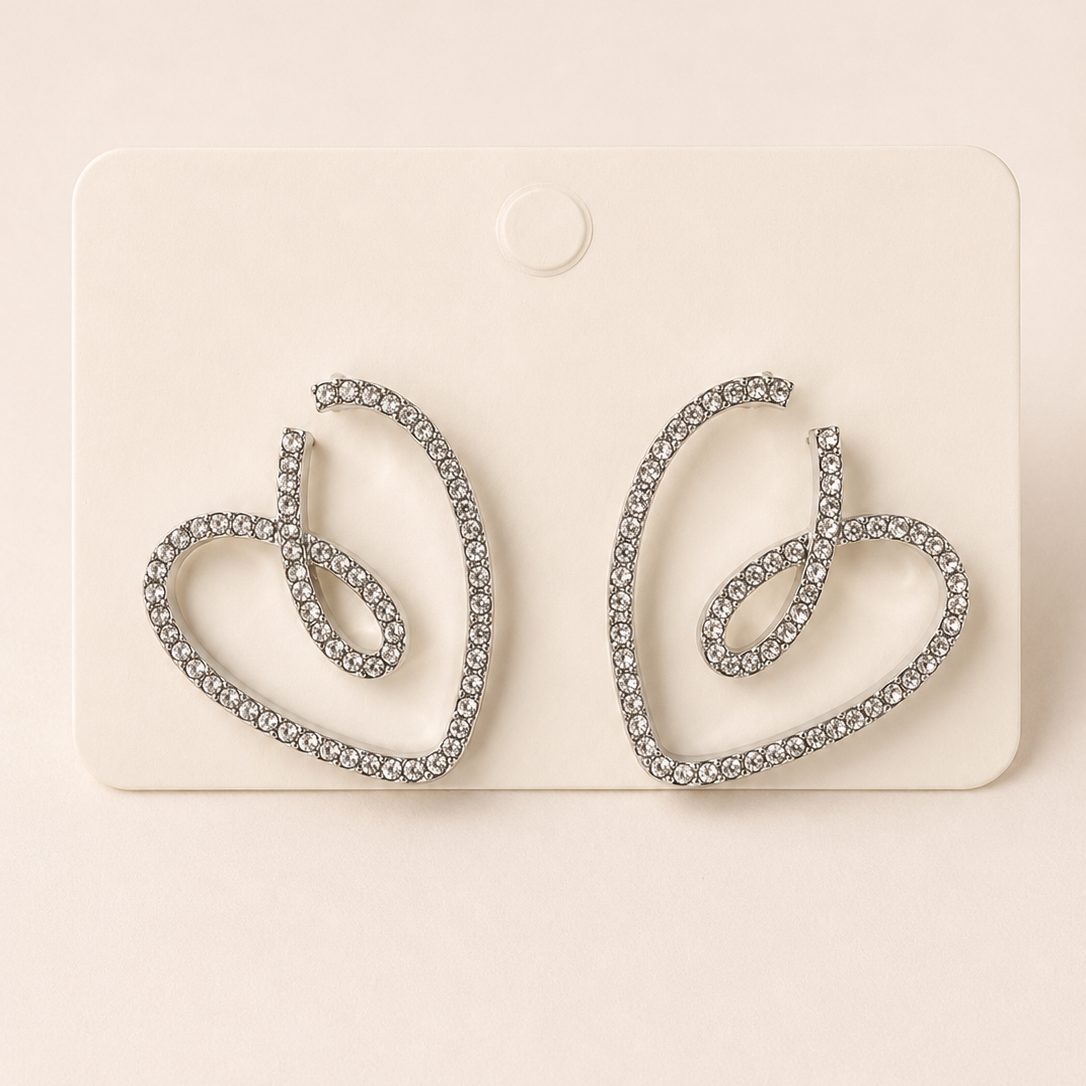 Eternal Spark Heart Hoops