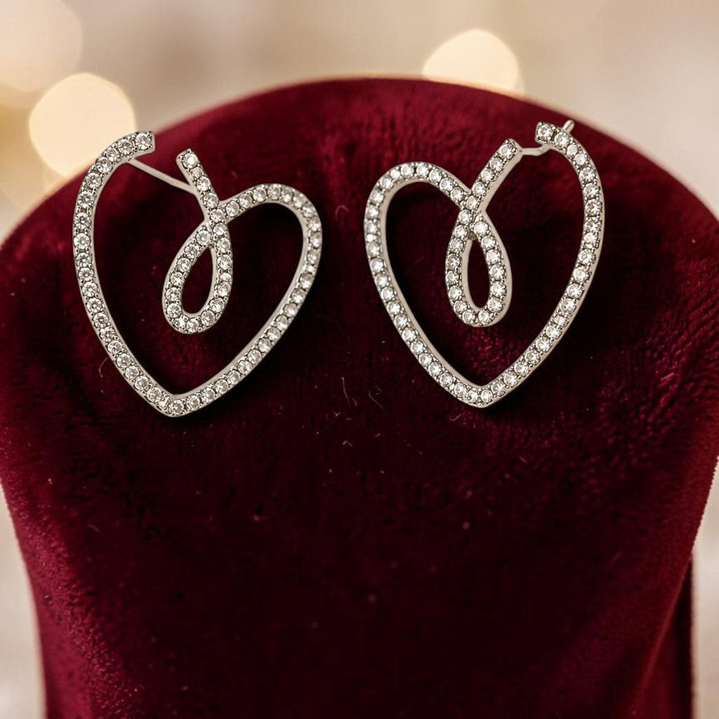 Eternal Spark Heart Hoops