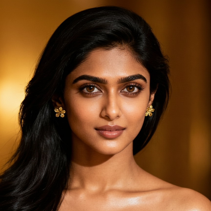 Golden Bloom Stud Earrings