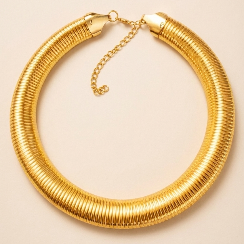 Golden Anchor Collar Necklace