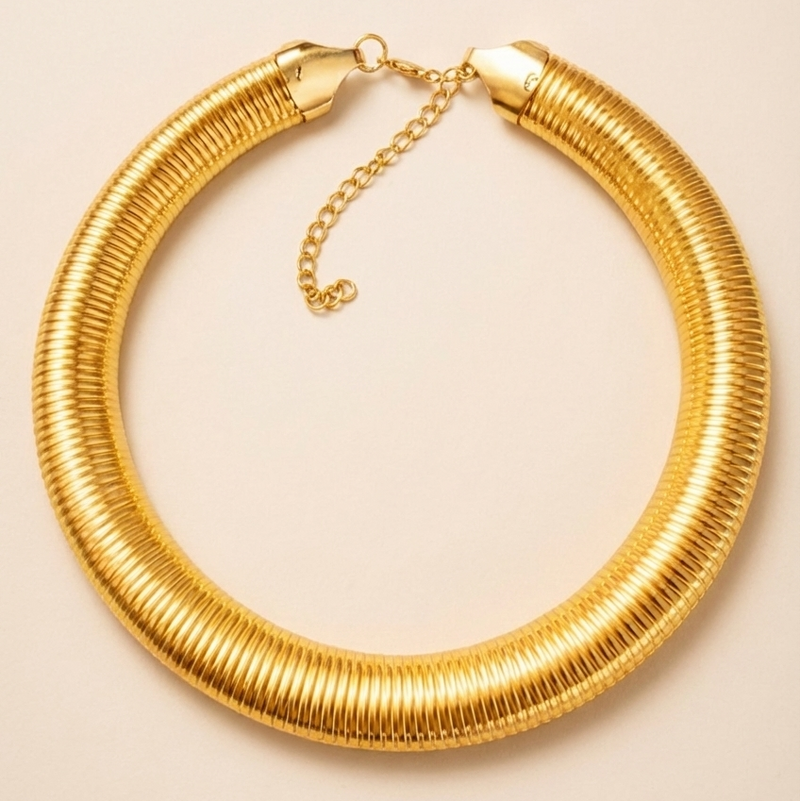Golden Anchor Collar Necklace