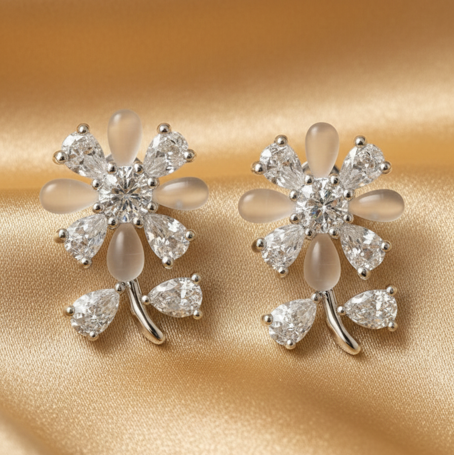 Blooming Wisdom Crystal Stud