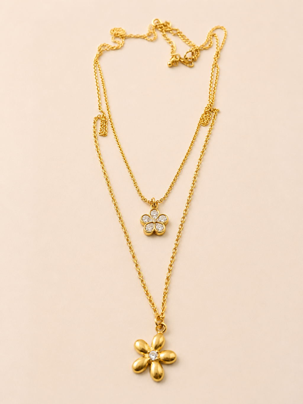 Golden Bloom Layered Necklace