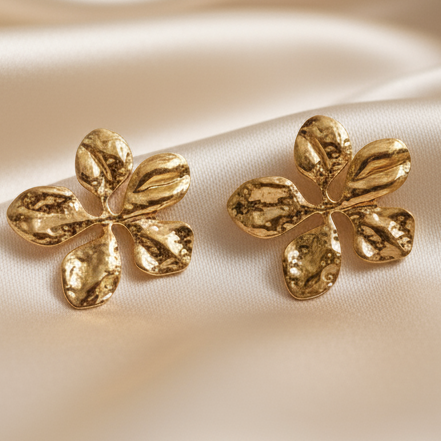 Golden Bloom Stud Earrings