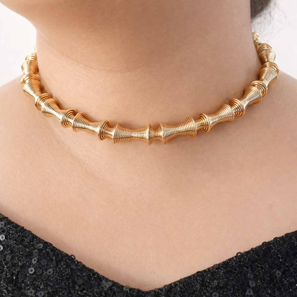 Golden Coil Choker