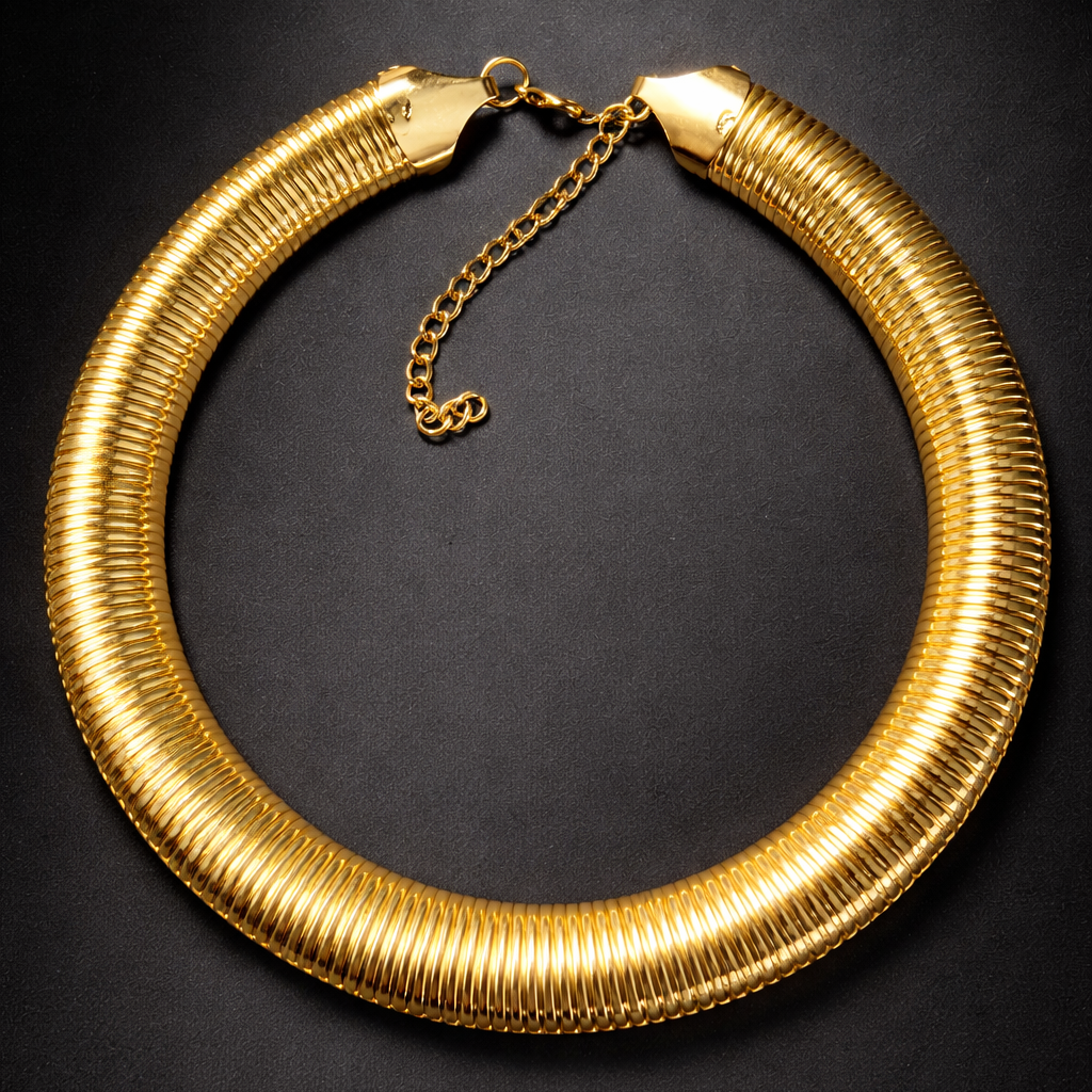 Golden Anchor Collar Necklace