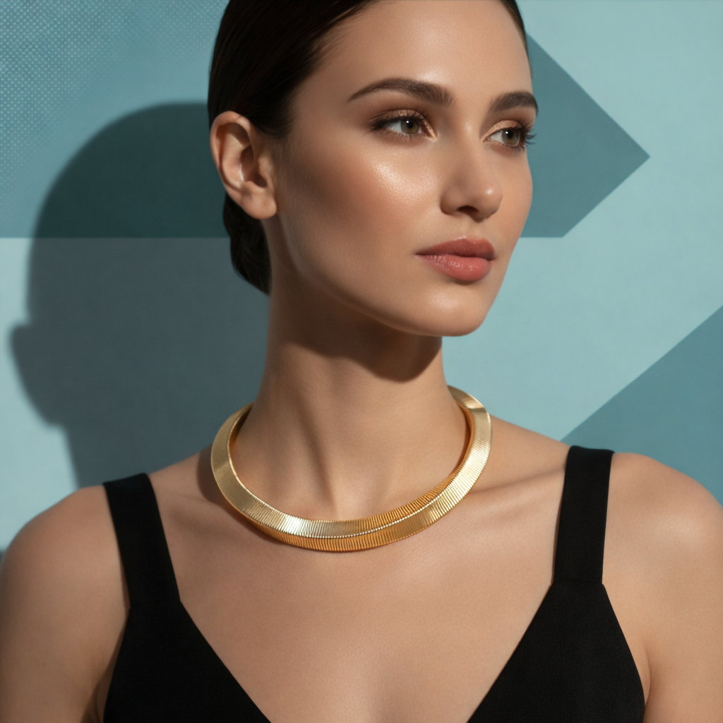 Golden Poise Collar Necklace