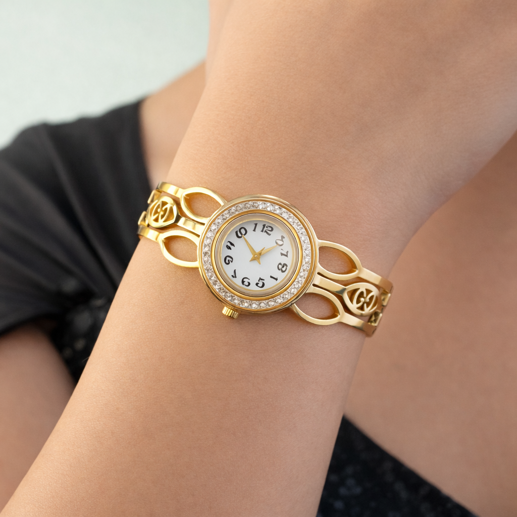 G Golden Tone Bracelet Watch