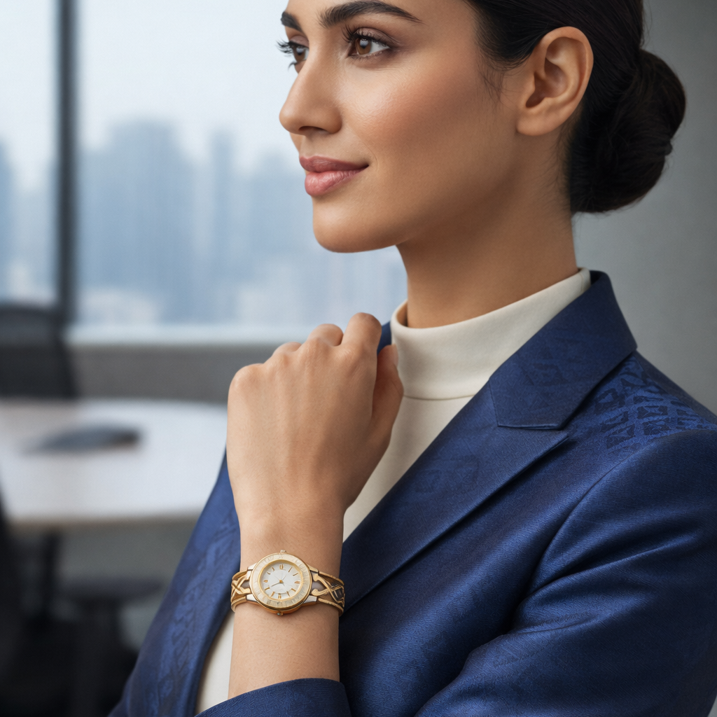 G Golden Tone Bracelet Watch