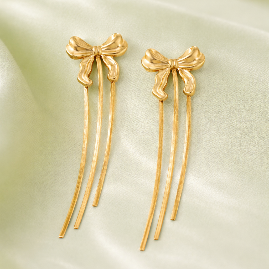 Graceful Bow Flow Earrings