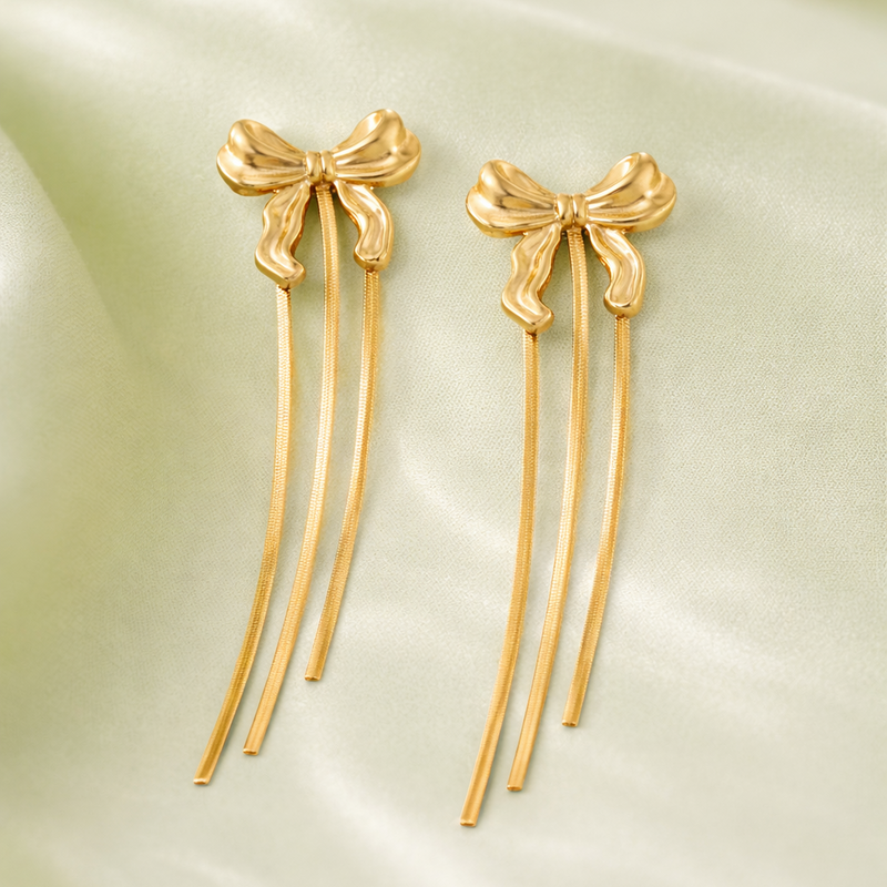 Graceful Bow Flow Earrings