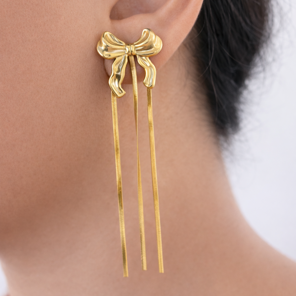 Graceful Bow Flow Earrings