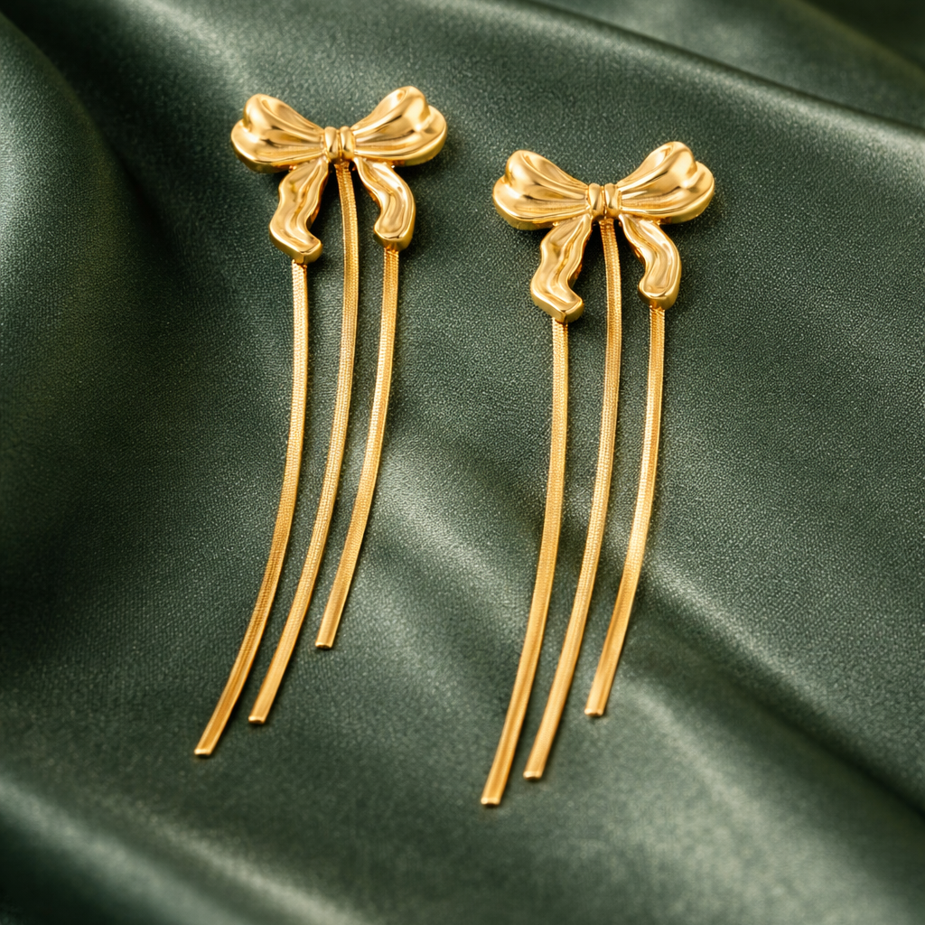 Graceful Bow Flow Earrings