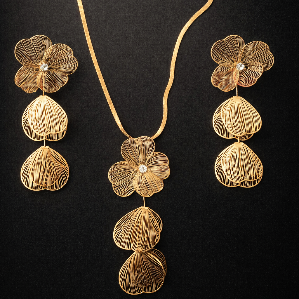 Golden Bloom Cascade Set