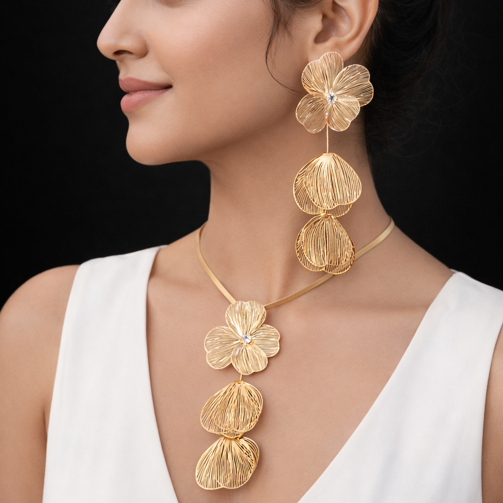 Golden Bloom Cascade Set