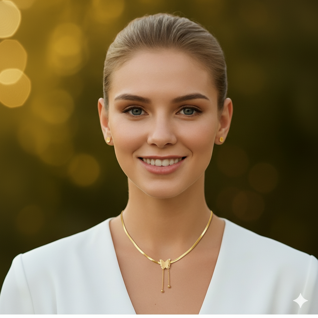 Butterfly Snake Chain Necklace