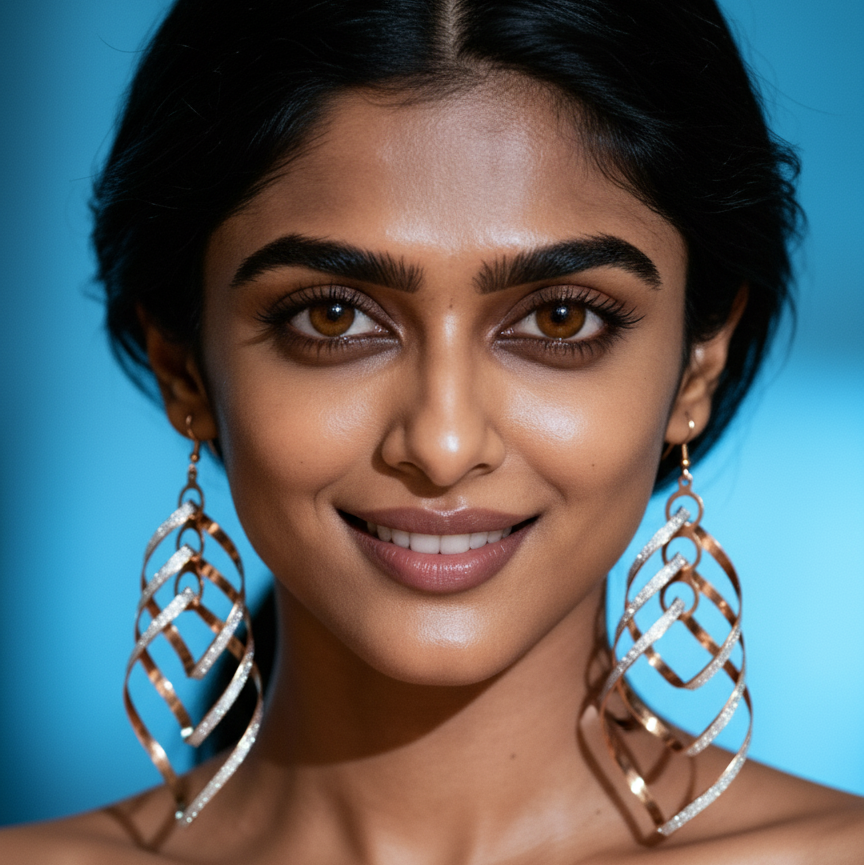 Golden Swirl Drop Earrings