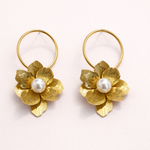 Pearl Bloom Hoops