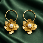 Pearl Bloom Hoops