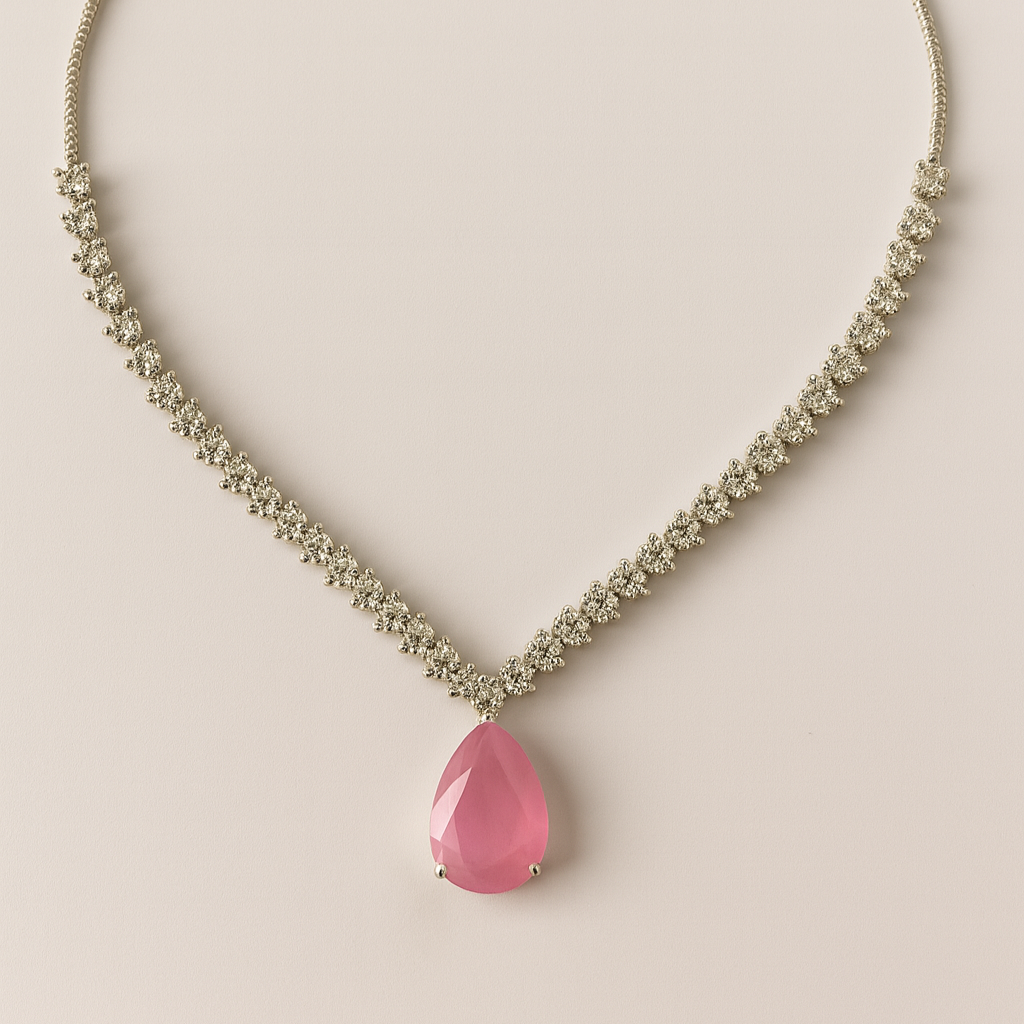 Rose Elegance Necklace and Earrings Set