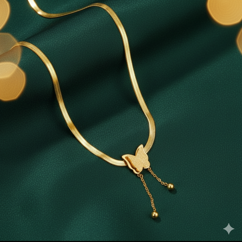 Butterfly Snake Chain Necklace