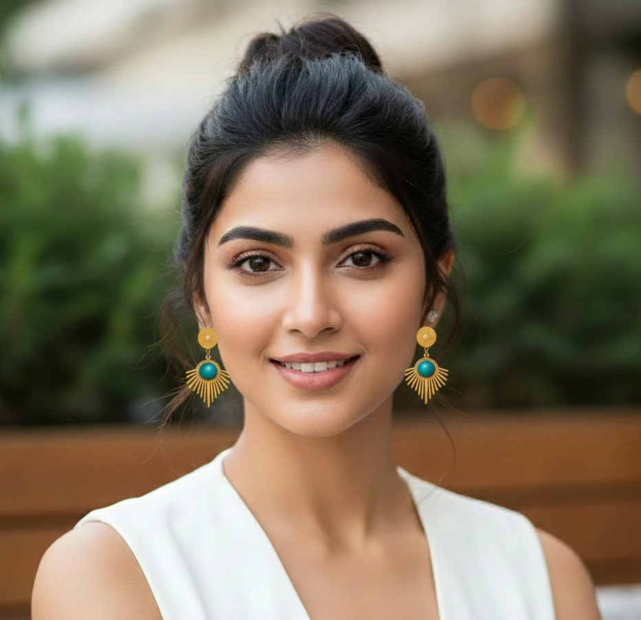 Turquoise Sunburst Expression Drops