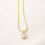 Classic Square Crystal Pendant Necklace
