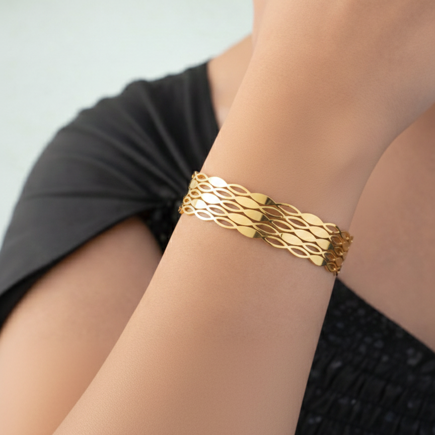 Modern Gold Mesh Bracelet